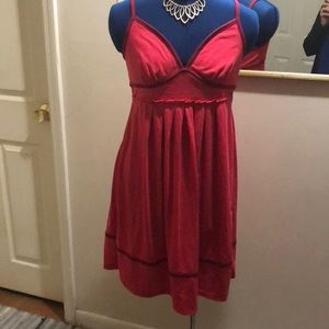 Red knit dress